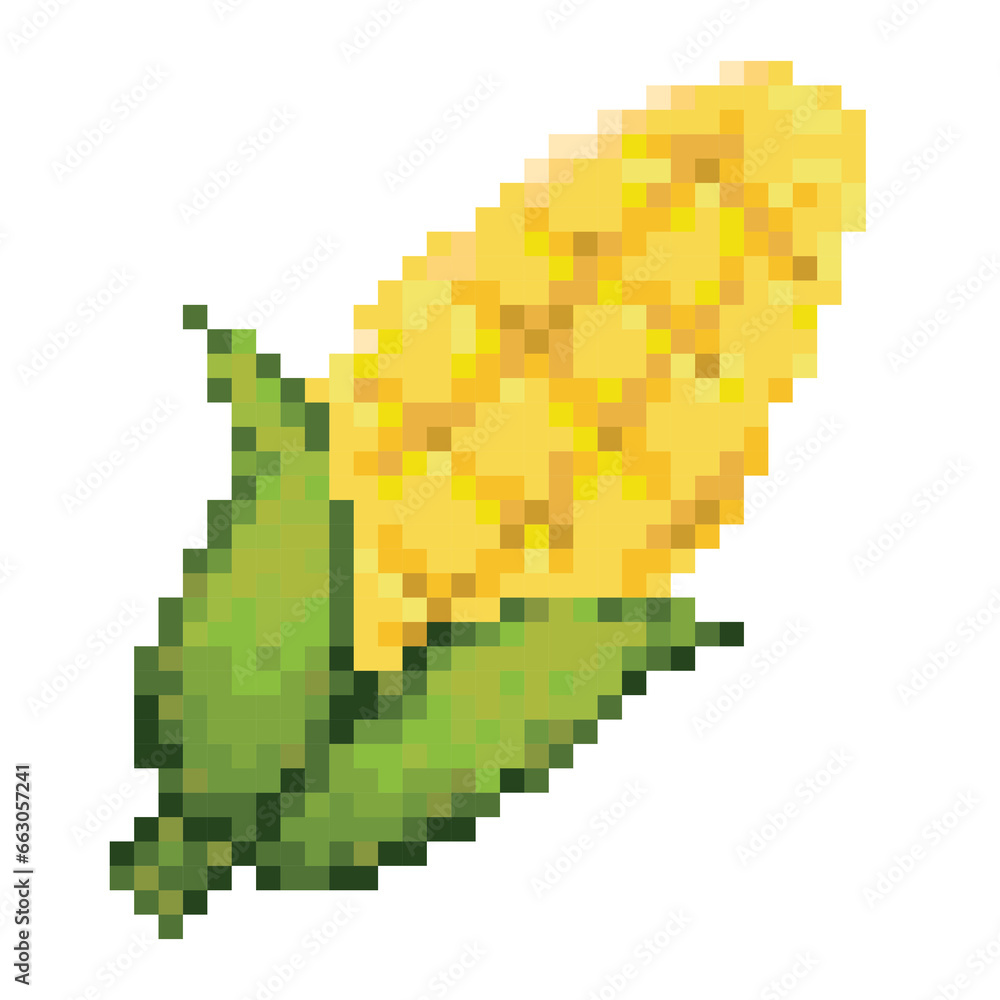 Fototapeta premium Sweet corn pixel art