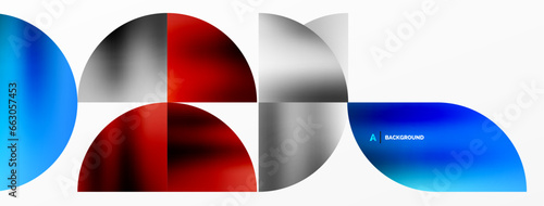 Minimalist geometric background featuring metallic round triangles, delivering sleek and modern visual aesthetic with emphasis on clean, metallic forms for wallpaper, banner, background, landing page