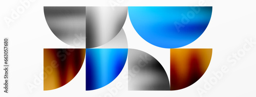 Free Download Minimalist geometric background featuring metallic round triangles, delivering sleek and modern visual aesthetic with emphasis on clean, metallic forms for wallpaper, banner, background, landing page - GFXLoad