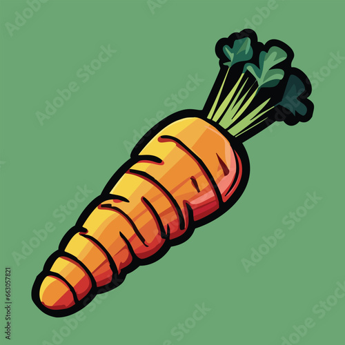 Vibrant Carrot: Vector Carrot Illustration