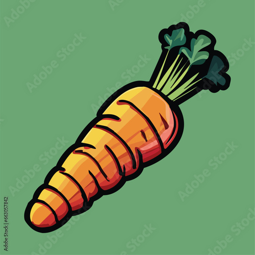 Vibrant Carrot: Vector Carrot Illustration