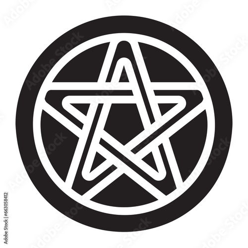 pentagram glyph icon