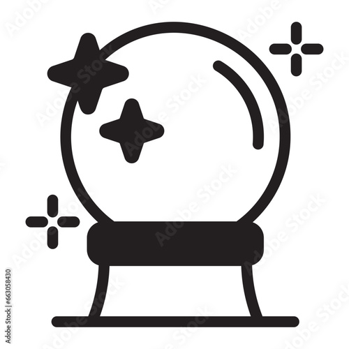 magic ball glyph icon