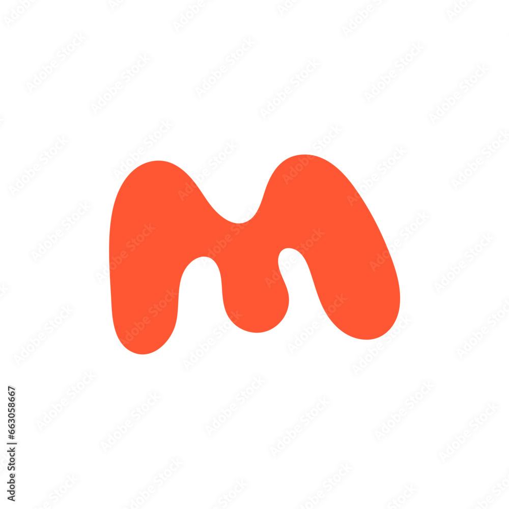 initial letter logo M initial company icon business logo background illustration initial letter logo M initial company icon business logo background illustration