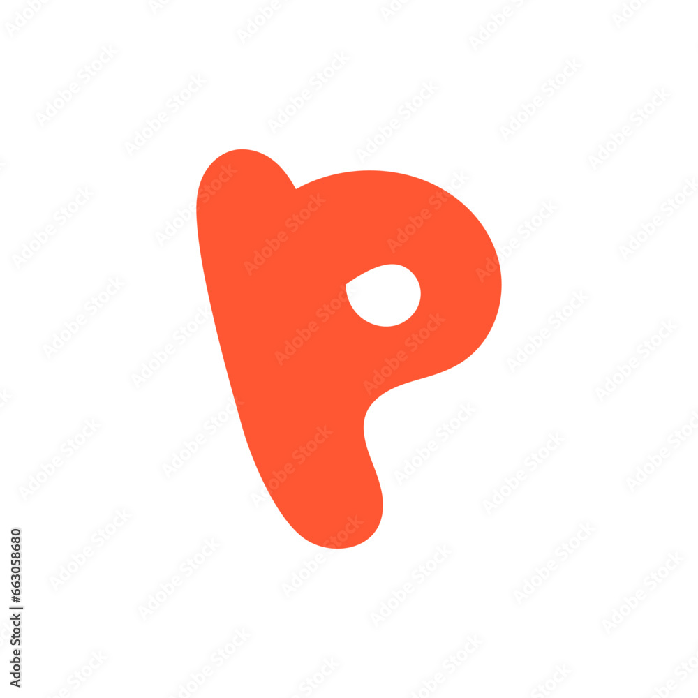 initial letter logo P initial company icon business logo background illustration