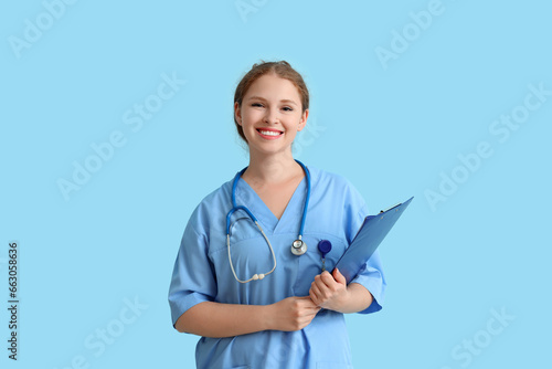 Female medical student with...