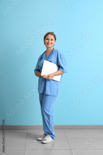 Female medical student with...