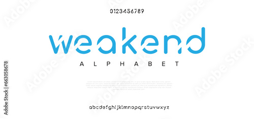 Modern Font. Regular Number Typography urban style alphabet fonts for fashion, sport, technology, digital, movie, logo design, vector illustration
