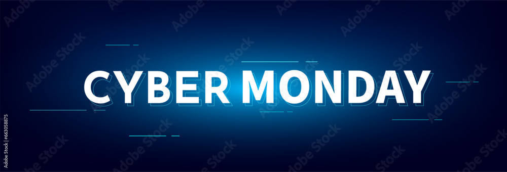Cyber Monday sale banner template. Cyber Monday typography text design. Promotion and sale background. Vector illustration Cyber Monday sale banner template. Cyber Monday typography text design. Promotion and sale background. Vector illustration