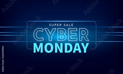 Cyber monday sale background. Vector illustration