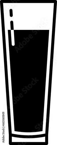 Full highball glass glyph