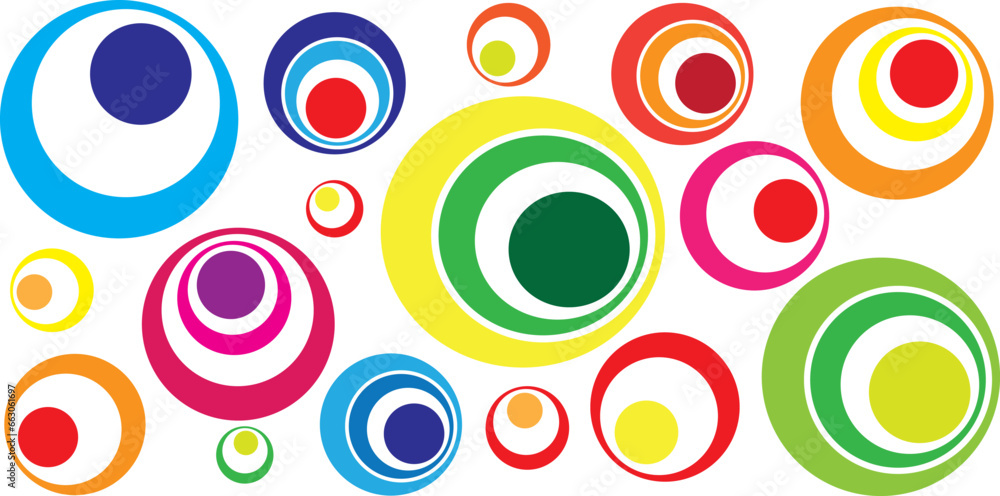 image with colorful circle and ball pattern