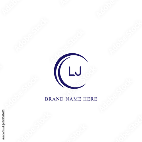 LJ logo. L J design. White LJ letter. LJ, L J letter logo design. Initial letter LJ linked circle uppercase monogram logo. L J letter logo vector design. 