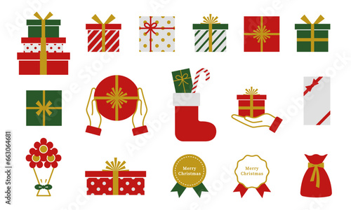 クリスマスプレゼントのアイコンセット,ギフト,ギフトボックス_Christmas Gifts