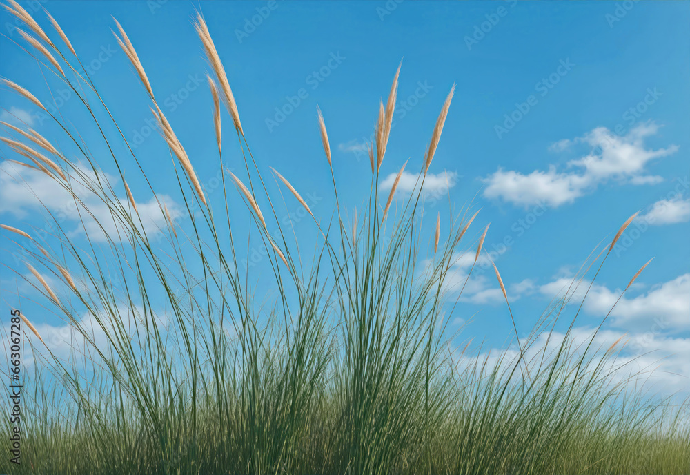 grass on sky