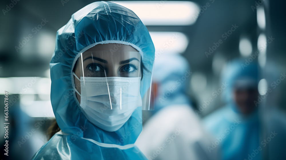 portrait of a surgeon in a mask portrait of a surgeon in a mask