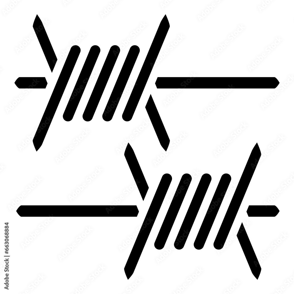 Barbed Wire icon are typically used in a wide range of applications, including websites, apps, presentations, and documents related to military topics. Barbed Wire icon are typically used in a wide range of applications, including websites, apps, presentations, and documents related to military topics.