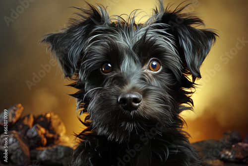 Affenpinscher dog. Ai generative art