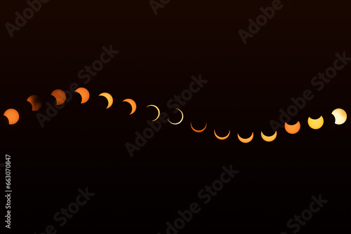 Etapas de eclipse solar photo