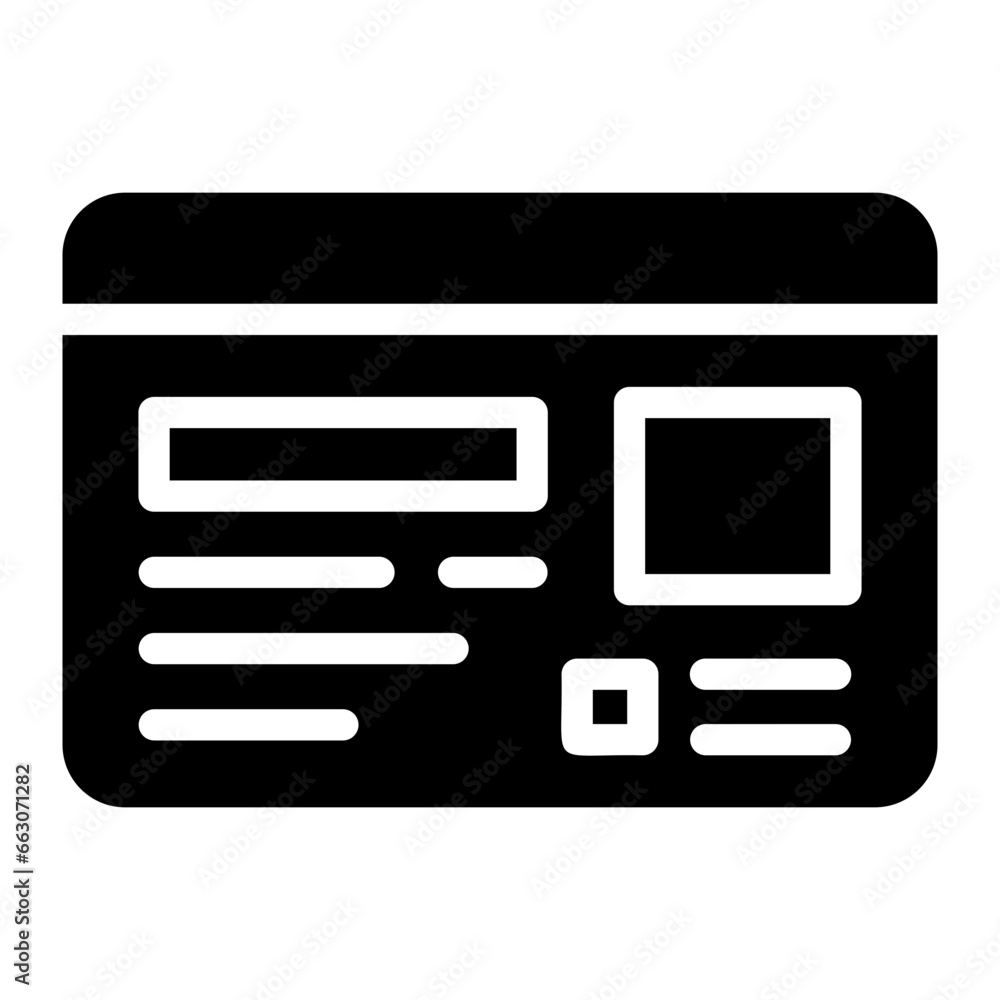 student card Solid icon student card Solid icon