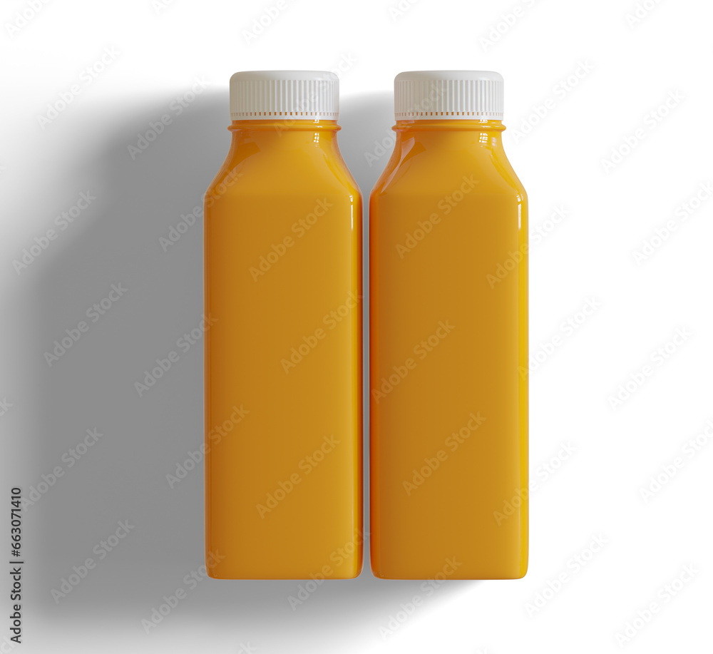 Orange juice or Smoothie Juice Bottle Illustration 3D Render Orange juice or Smoothie Juice Bottle Illustration 3D Render