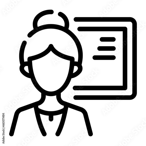 lecture Line Icon