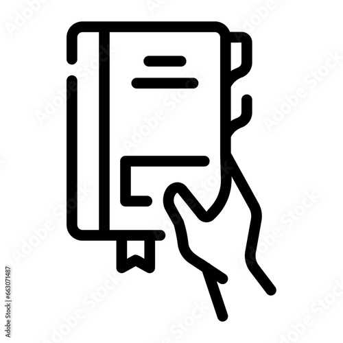 handbook Line Icon