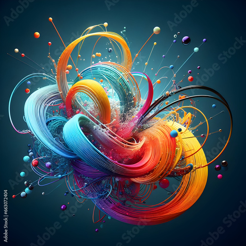 abstract background with colorsplashes photo