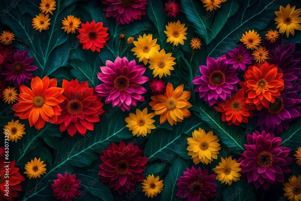red and yellow flowers