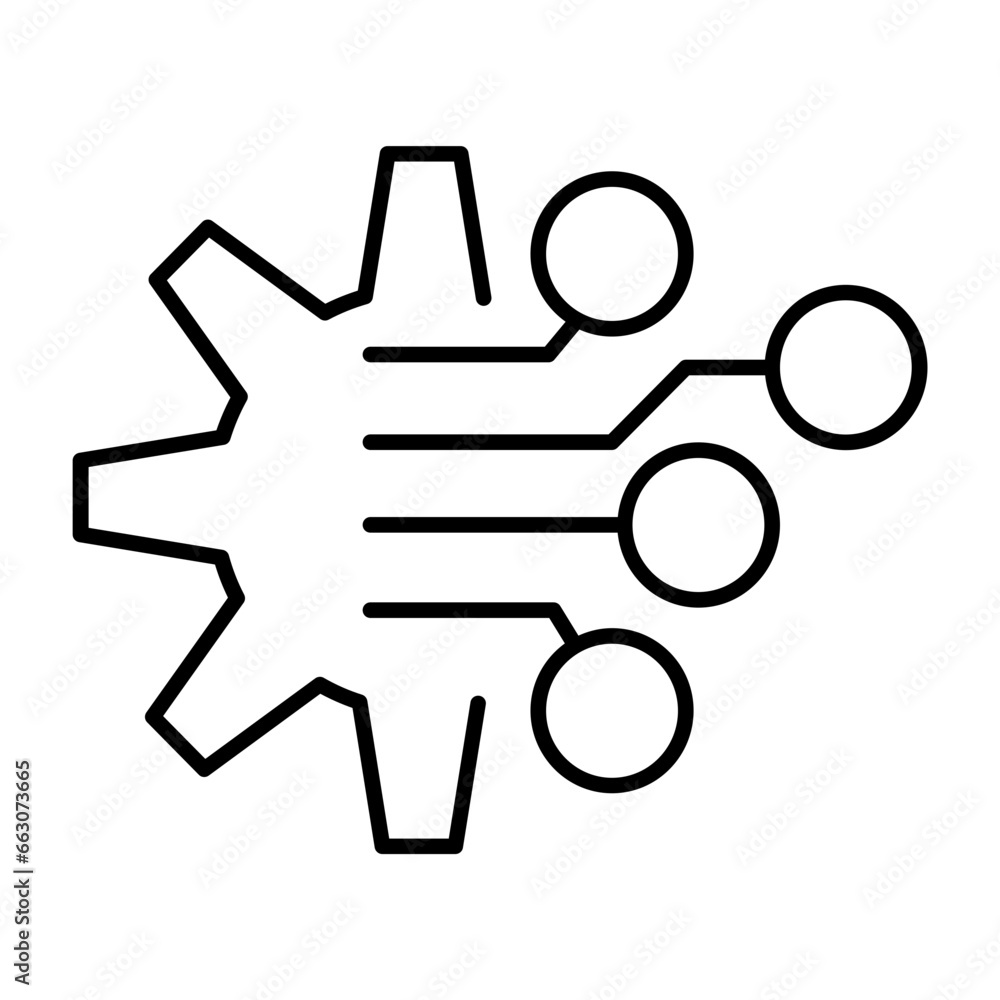 Gear electronic factory concept illustration. Gear electronic factory concept illustration.