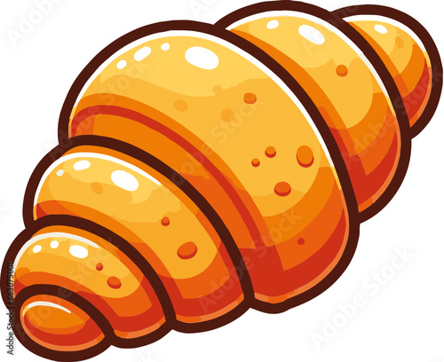 vector croissant breakfast pastry svg icon illustration