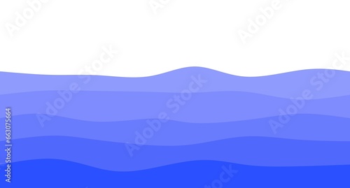 Blue river ocean wave layer background, Blue sea wave background. Ocean abstract waves lines wallpaper illustration.