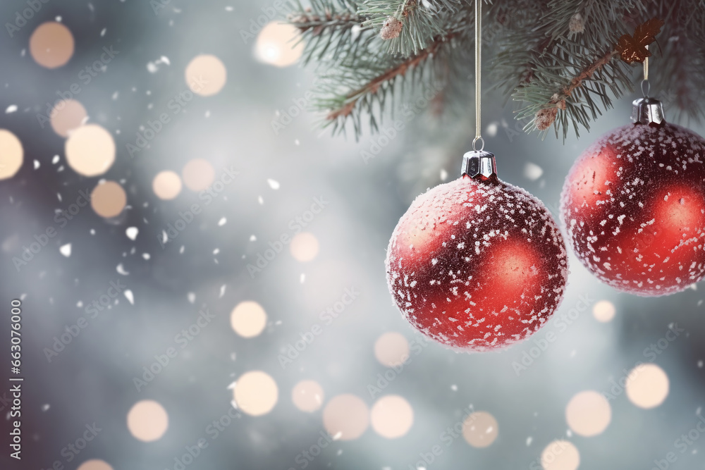 Christmas and New Year holidays background with bokeh, winter season post card. Copy space Christmas and New Year holidays background with bokeh, winter season post card. Copy space