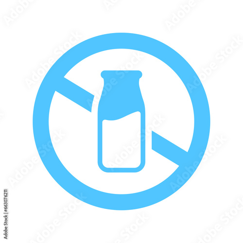 Vector Lactose Free Sign on White Background