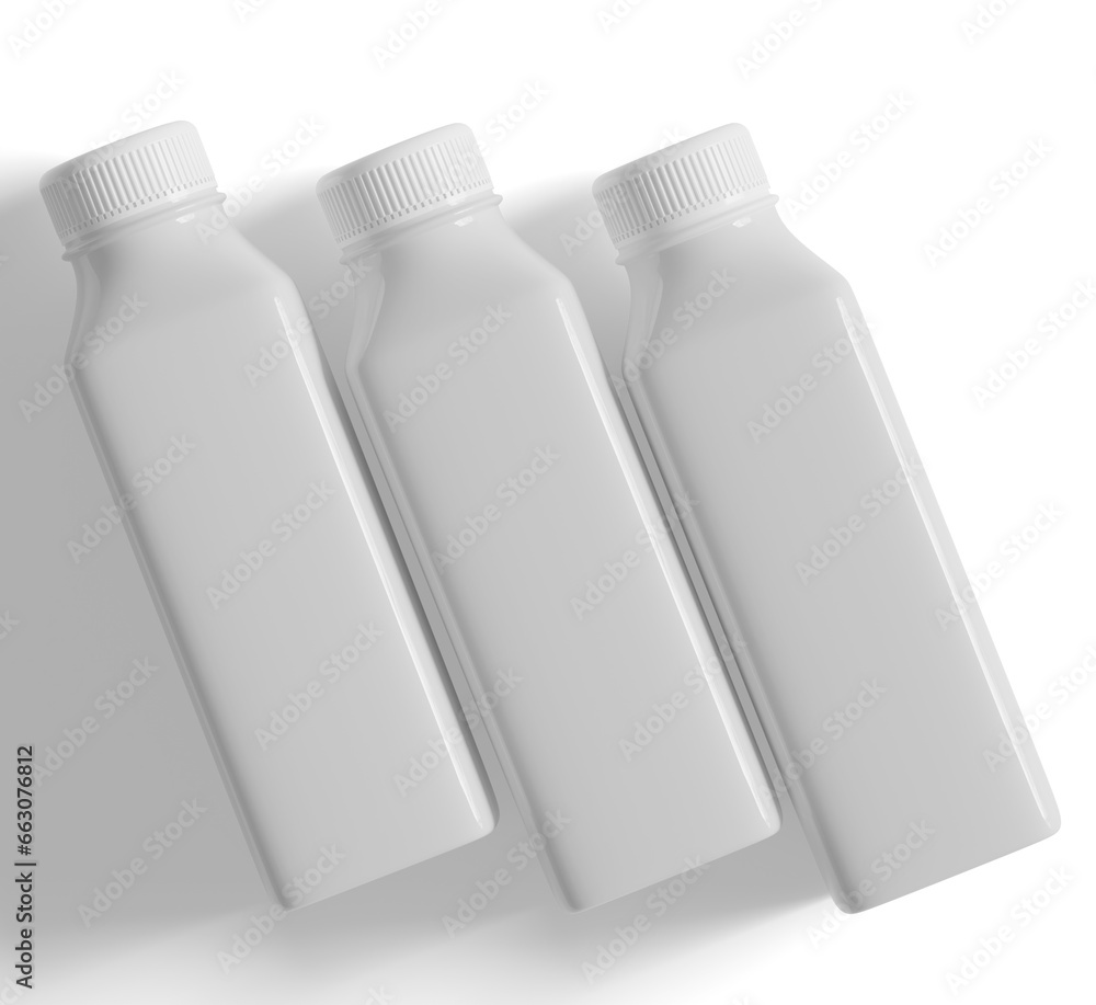 Plastic bottle white color and solid texture rendering 3D Illustration Plastic bottle white color and solid texture rendering 3D Illustration