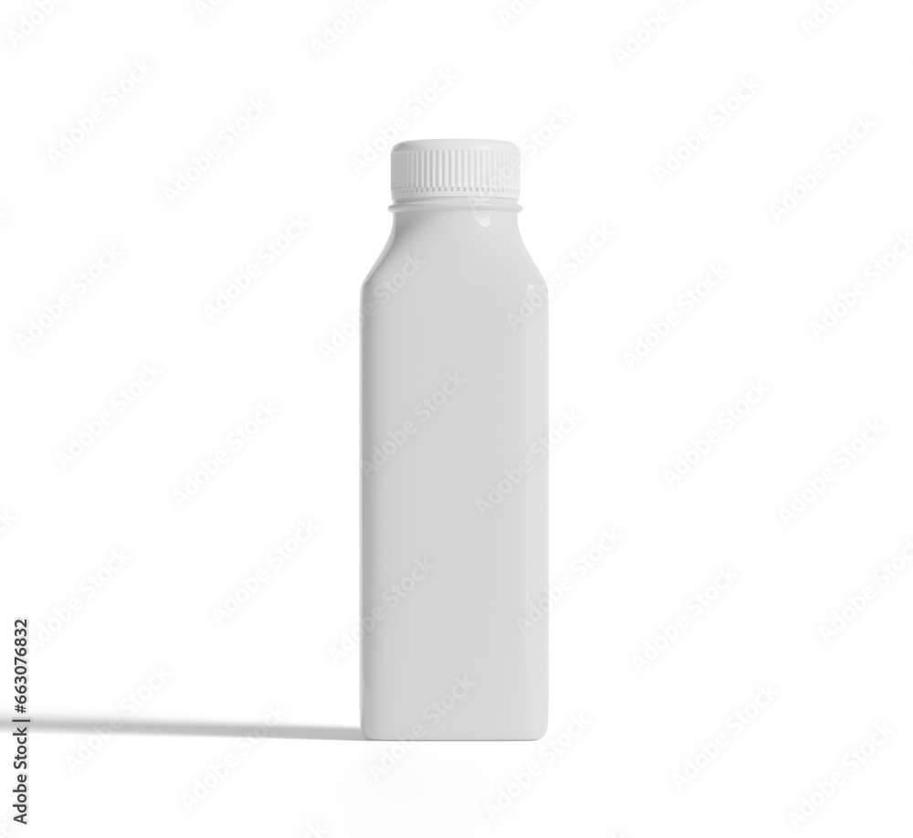 Plastic bottle white color and solid texture rendering 3D Illustration Plastic bottle white color and solid texture rendering 3D Illustration
