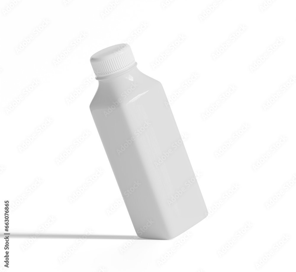 Plastic bottle white color and solid texture rendering 3D Illustration Plastic bottle white color and solid texture rendering 3D Illustration