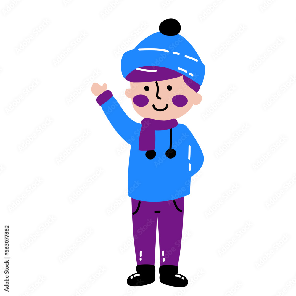 Cute Winter Kids Character 