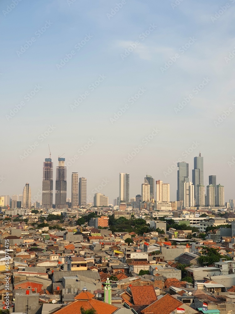 Jakarta, Indonesia – October 9, 2023: A cityscape of Indonesia capital city Jakarta