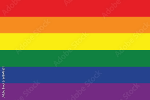 The rainbow flag, also known as the gay pride flag or simply the pride flag, symbolises lesbian, gay, bisexual, and transgender (LGBT) pride and LGBT social movements. Proportion Ratio 2:3