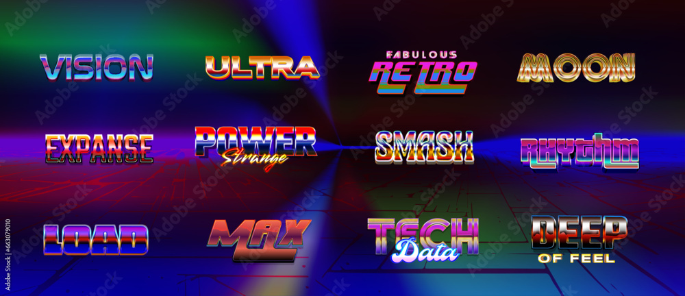 Naklejka premium Retro beyond back to the future collection