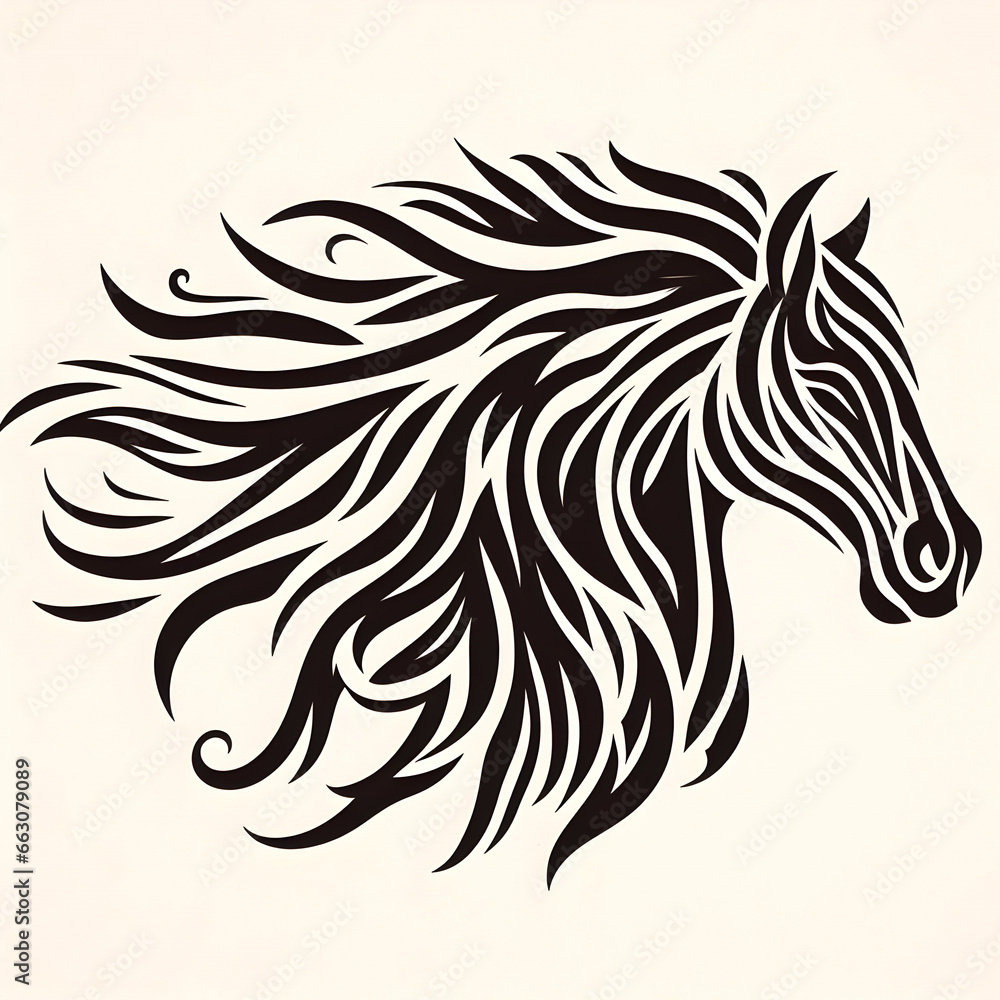 Celestial Equine Elegance, A Majestic Horse with a Comet's Trail Mane Celestial Equine Elegance, A Majestic Horse with a Comet's Trail Mane