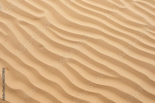 Closeup of sand pattern of a beach in the summer.