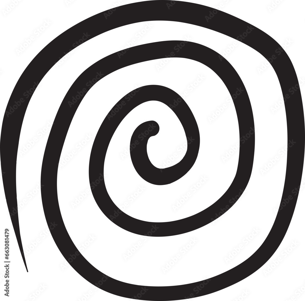 Spiral Brush Illustration Element Spiral Brush Illustration Element