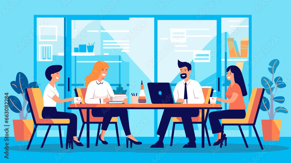 © DRN Studio - Concept vector illustration of business meeting. © DRN Studio - Concept vector illustration of business meeting.