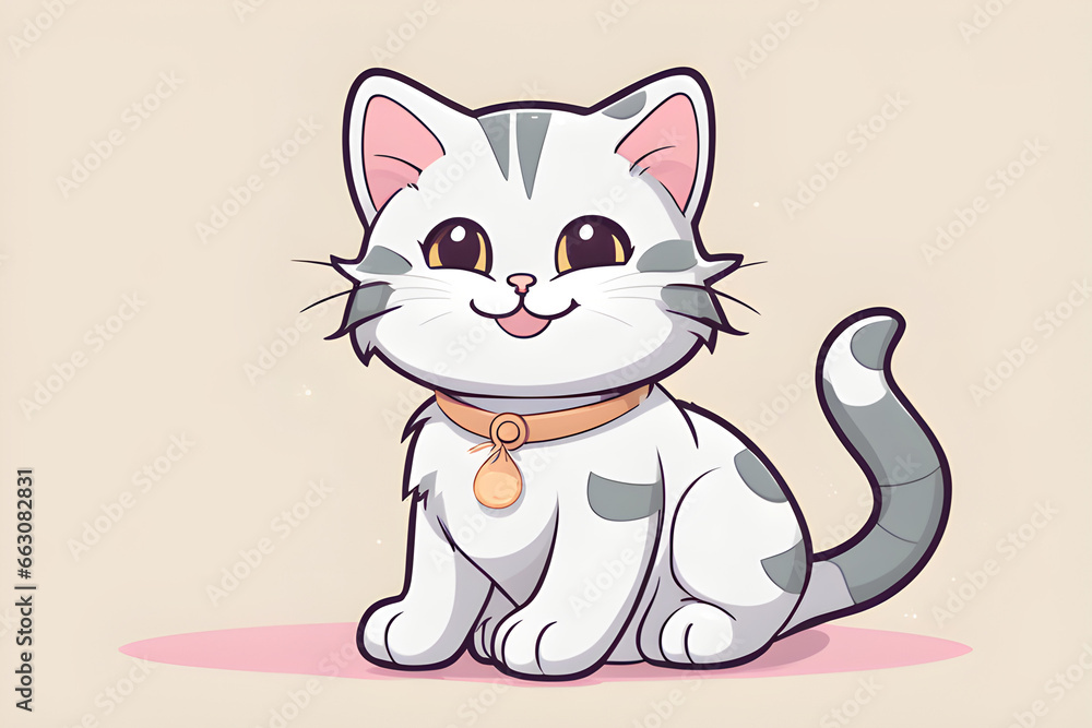 Cute cat vector design. Children illustration for School books and more. Cute cat vector design. Children illustration for School books and more.