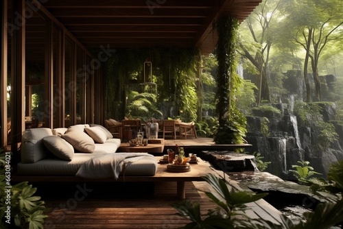 Design an indoor-outdoor living space for a seamless connection with nature