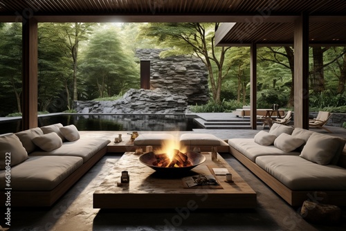 Design an indoor-outdoor living space for a seamless connection with nature