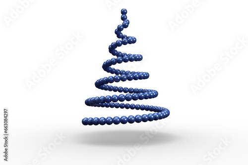Digital png illustration of blue christmas tree symbol on transparent background
