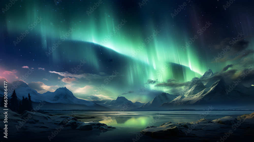 Awe-Inspiring Aurora Borealis Illuminating the Cloudscape